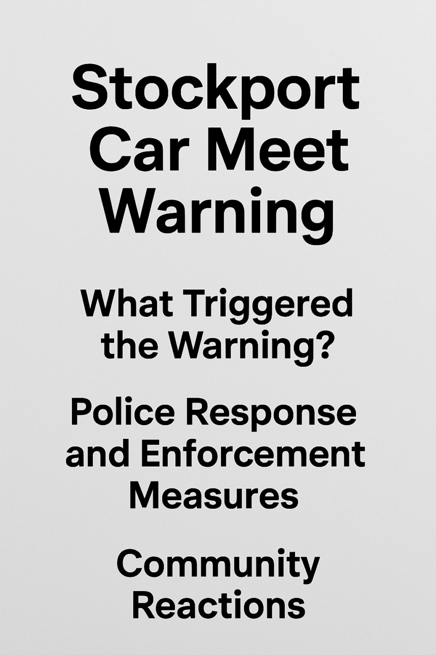 Stockport Car Meet Warning